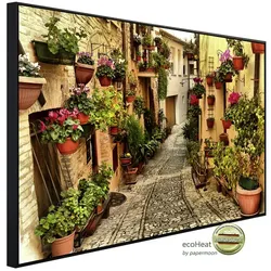 papermoon Infrarotheizung »EcoHeat - Gasse in Spello Umbrien«, Matt-Effekt - bunt