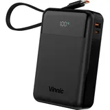Vinnic DAMAVAND 2 20.000 mAh 65 W, 65 Wh), Powerbank USB-C, Black - Schwarz