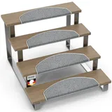 Floordirekt Stufenmatte London Pro Halbrund Grau 1 Stufenmatte