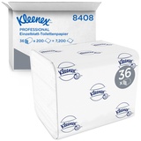 KLEENEX Toilettenpapier 8408 – 2-lagiges Klopapier in Großpackungen – 36 Packungen x 200 Blatt (7.200 Blatt) ,weich und angenehm, Einzelblatt