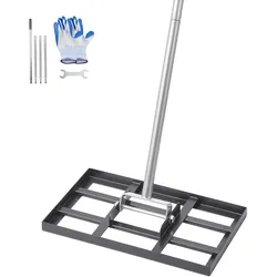 VEVOR Rasenrakel Nivellierrechen Levelingrake Rasenpflege 431x254x2140mm