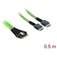 DeLock PCIe 4.0 Kabel Slim SAS SFF-8654 8i zu