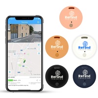 ReFind R2 Smart Tracker, Mini-GPS-Tag, Live-Tracking auf kostenloser App Bluetooth 5.0, Schlüsselfinder, Tracker für Gepäck, Artikelfinder, Hunde- und Katzen-Tracker, Android, Samsung (Rosa)