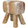 Wohnling Hocker WL5.109 Leder 30 x 47 x 30 cm Braun/Weiß