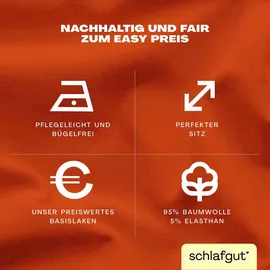 schlafgut Easy Jersey 140 x 200 - 160 x 220 cm red mid