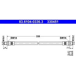 Bremsschlauch ATE 83.6104-0336.3 für Volvo 440