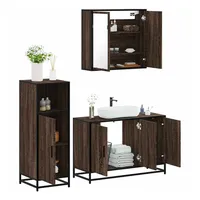 VidaXL Badmöbel-Set 3-tlg. Eiche