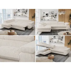 MKS Meble Ecksofa mit Schlaffunktion Peter - beige ¦ Maße (cm): B: 273 H: 76