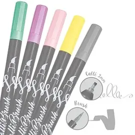 Online Schreibgeräte Calli.Brush Double Brush-Pens 5 St. Pastell