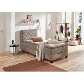 SUN GARDEN Boxspringbett Jeff 120 x 200 cm H3 Grau