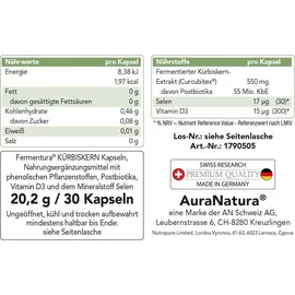 aura natura Fermentura Kürbiskern Kapseln 30 St.