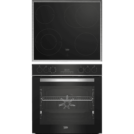 Beko BBUM13329XS, Einbauherdset (Glaskeramikkochfeld, A, 72 l)