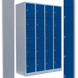 Steelboxx Schließfachschrank 20 Fächer Wertfachschrank Fächerschrank Spind 180x117x50cm grau/blau 520541,