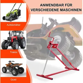 Costway Hebevorrichtung Reinigungshilfe Rasentraktor Rasentraktorheber Heber 400kg stufenlos verstellbar
