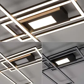 just light. LED-Deckenleuchte Asmin Alu, Eisen, Stahl & Metall Schwarz