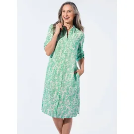 GOLDNER Kleid Sommerkleid Gemustert Grün/Weiß 42