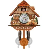 Kuckucksuhr Aus Holz – Große Vintage-wanduhr – Moderne Pendeluhr Im Vogelhaus-design – Wanddekoration Für Wohnzimmer, Schlafzimmer Oder Büro