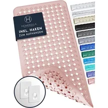 Homerella homerella® Badewannenmatte rutschfest 88x39cm, INKL. HAKEN, Rutschfeste Badematte BPA frei, Duschmatte rutschfest, Antirutschmatte Badewanne, Rutschmatte Badewanne, schimmelresistent&maschinenwaschbar