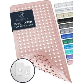 Homerella homerella® Badewannenmatte rutschfest 88x39cm, INKL. HAKEN, Rutschfeste Badematte BPA frei, Duschmatte rutschfest, Antirutschmatte Badewanne, Rutschmatte Badewanne, schimmelresistent&maschinenwaschbar