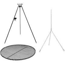 Cook King Schwenkgrill 180 cm inkl. Grillrost Ø 70 cm + Kurbel Edelstahl