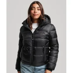 Superdry für Damen. W5011590A Sport Steppjacke Sport schwarz (S), Lässig, Nachhaltig, Recyceltes Nylon