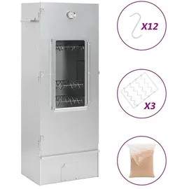 vidaXL Räucherofen mit Holzspänen Verzinkter Stahl 364743