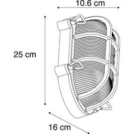 QAZQA Nautica 0 E27 Oval Gold/Aluminium