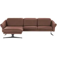 himolla Ecksofa Leder 1059 , rot , Maße (cm): B: 284 H: 83 T: 179.0