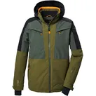 Skijacke KILLTEC "KSW 407 MN SKI JCKT", Herren, Gr. XL, braun (mud), Oberstoff: 100% Polyester, Futter 1: 100% Polyester/ Futter 2:, Wattierung: 100% Polyester, sportlich, Jacken, Wasserdichte Skijacke mit Colourblock, atmungsaktiv, viele Taschen