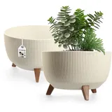 Kadax Blumentopf aus Kunststoff mit drei Einsteckstützen, 40 cm