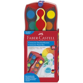 Faber-Castell Farbkasten Connector rot, 24er-Set (125031)