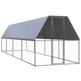 vidaXL Outdoor-Hühnerkäfig 2x8x2 m Verzinkter Stahl