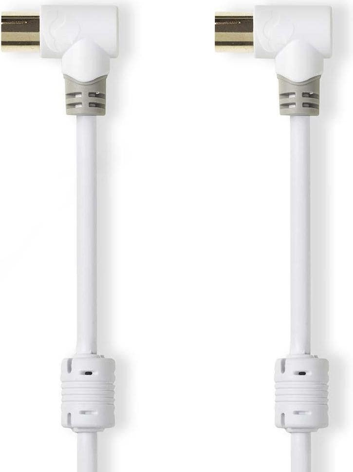 Nedis Koaxial Kabel IEC (Coax) Stecker IEC (Coax) Buchse Vergoldet 75 Ohm Doppelt geschirmt rund PVC, Antennenkabel