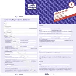 Zweckform 2877 Arbeitsvertrag, für gewerbliche Arbeitnehmer, A4, 3-seitig, selbstdurchschreibend
