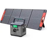 Tragbare Powerstation S550 mit 100W Solarpanel, 555Wh Solargenerator, 550W(1100W Spitze) AC, 140W Bidirektionale Schnellladung USB-C, Notstromaggregat