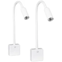 Sebson LED Steckdosenlampe dimmbar weiß - 2er Set -