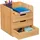 Relaxdays Schreibtisch Organizer 3 Schubladen Braun
