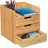 Relaxdays Schreibtisch Organizer 3 Schubladen Braun