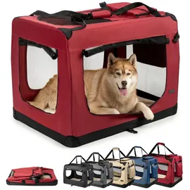 LIONTO Hundetransportbox 101 x 69 x 70 cm Dunkelrot