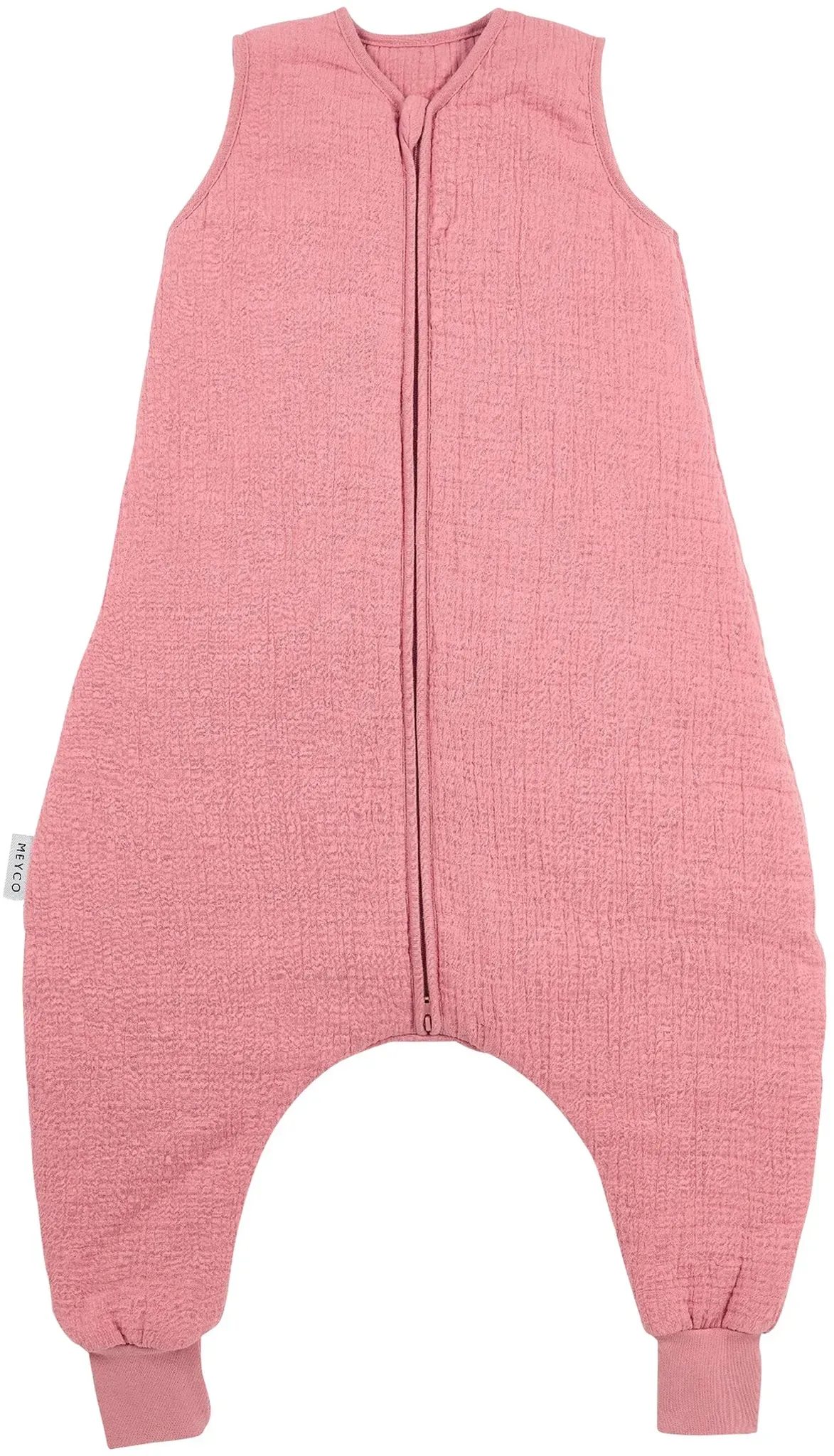 Meyco Baby Ganzjahres-Sleepoverall Musselin pre-washed 2.0 TOG, rosa, 92