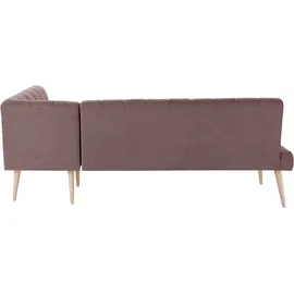 exxpo - sofa fashion Costa 157 x 92 x 245 cm Struktur langer Schenkel links hellbraun