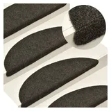 vidaXL Stufenmatten Selbstklebend 15 Stk. 65x21x4 cm Anthrazit Halbrund Groß