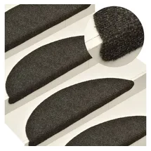 vidaXL Stufenmatten Selbstklebend 15 Stk. 65x21x4 cm Anthrazit Halbrund Groß