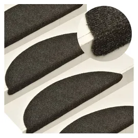 vidaXL Stufenmatten Selbstklebend 15 Stk. 65x21x4 cm Anthrazit Halbrund Groß