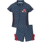 Playshoes 461242 Blau Rot, Weiß