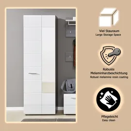 INOSIGN Sovana Garderobenschrank 60 x 36 x 191 cm weiß