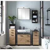 WELLTIME Waschbeckenunterschrank Emmi 65 x 60 x 32 cm Schwarz