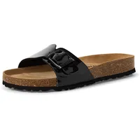 Tamaris Damen 1-27520-42 Slipper, Black PATENT, 41 EU - 41 EU