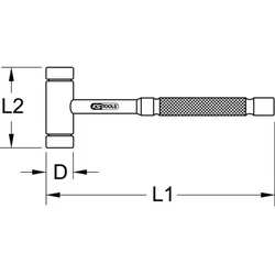 BRONZEplus Maschinistenhammer, 300g, amerikanische Form