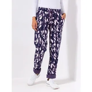 LYLA Loungehose Sweat-Qualität Rundumdehnbund Saumumschlag uni